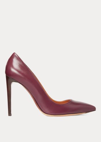 Ralph Lauren Celia Calfskin Pump Vínové | TzN1qV47