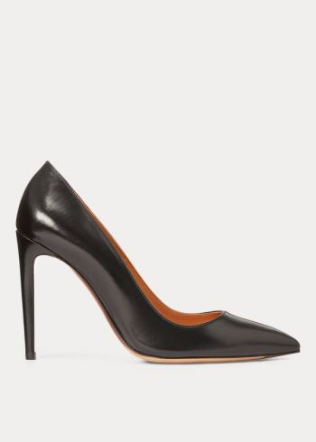 Ralph Lauren Celia Calfskin Pump Černé | VtybyRtI