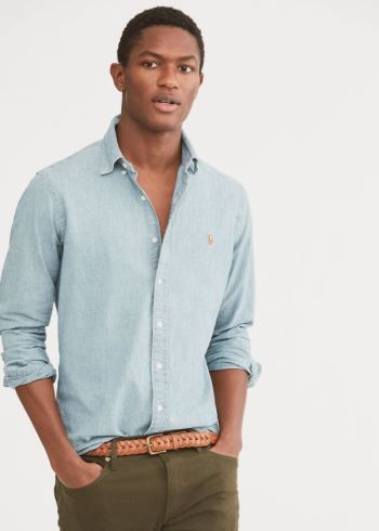 Ralph Lauren Classic Fit Chambray Shirt Světle Blankyt | FcxCWbKS