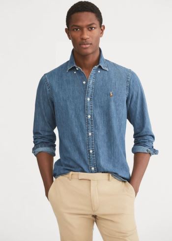 Ralph Lauren Classic Fit Denim Shirt Blankyt | Lph2s96N