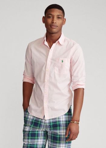 Ralph Lauren Classic Fit Garment-Dyed Shirt Růžové | mgCIYQ0Z