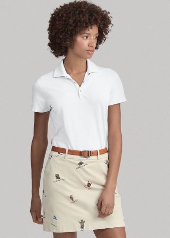 Ralph Lauren Classic Fit Golfové Tour Polo Bílé | rH90fHGE