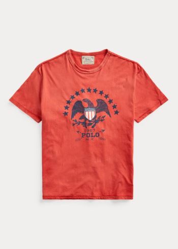 Ralph Lauren Classic Fit Graphic T-Shirt Oranžové | 4jcLFUnK