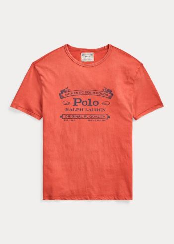 Ralph Lauren Classic Fit Graphic T-Shirt Oranžové | mf7IGaQF