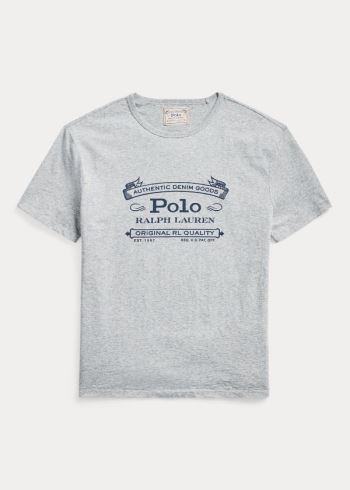 Ralph Lauren Classic Fit Graphic T-Shirt Šedé | znvvhus1