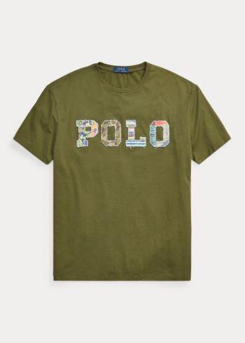 Ralph Lauren Classic Fit Logo T-Shirt Tmavě Olivy Zelené | 9jCcqbuG