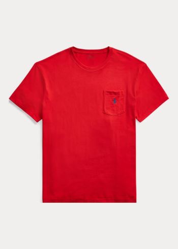 Ralph Lauren Classic Fit Pocket T-Shirt Červené | J6npFzmM