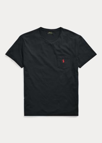 Ralph Lauren Classic Fit Pocket T-Shirt Černé | T2ydAUv1