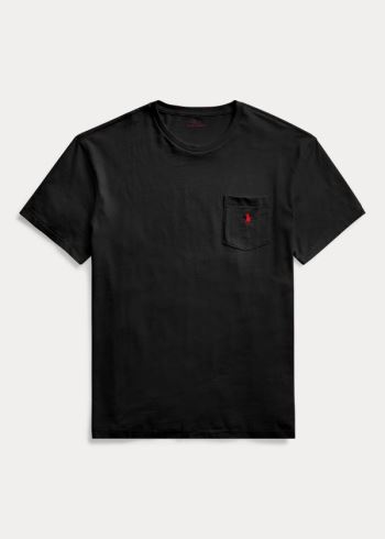 Ralph Lauren Classic Fit Pocket T-Shirt Černé | X8MYsMoG