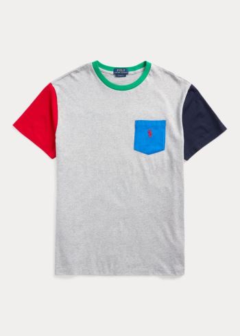 Ralph Lauren Classic Fit Pocket T-Shirt Šedé Viacfarebný | iILNtMUM