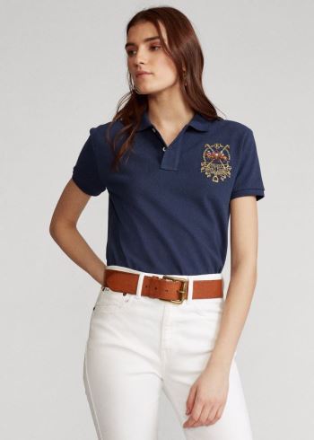 Ralph Lauren Classic Fit Polo Shirt Tmavě Blankyt | 8j66WHCK