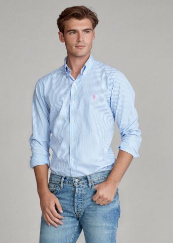 Ralph Lauren Classic Fit Striped Shirt Světle Blankyt Bílé | 5NV7SAcp