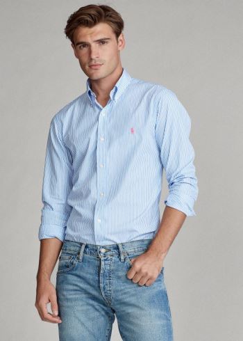 Ralph Lauren Classic Fit Striped Shirt Světle Blankyt Bílé | 9zkUV8mO