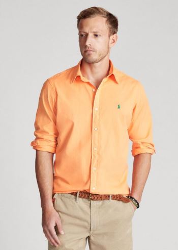 Ralph Lauren Classic Fit Twill Shirt Oranžové | 78jO4420