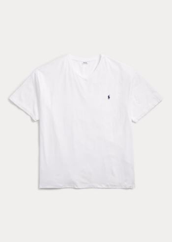 Ralph Lauren Classic Fit V-Neck T-Shirt Bílé | fxQA9JHX