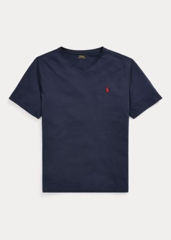 Ralph Lauren Classic Fit V-Neck T-Shirt Černé | r3u2n3rw