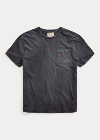 Ralph Lauren Classic Slub Pocket T-Shirt Černé | 7gixgaT6