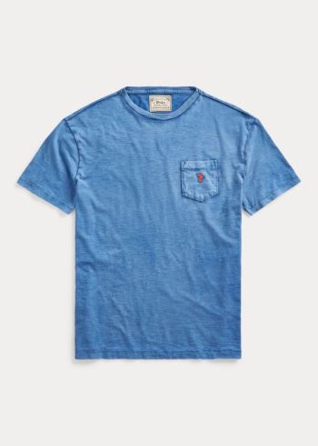 Ralph Lauren Classic Slub Pocket T-Shirt Královská Modrá Blankyt | eDKnVHfm