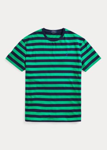 Ralph Lauren Classic Striped Jersey T-Shirt Zelene Tmavě Blankyt | SEmwzZKA