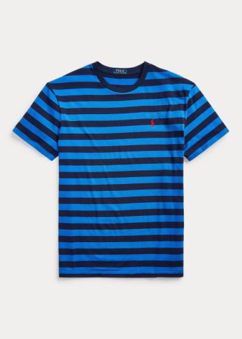 Ralph Lauren Classic Striped Jersey T-Shirt Blankyt Královská Modrá Tmavě Blankyt | nTntoN9X