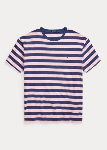 Ralph Lauren Classic Striped Jersey T-Shirt Tmavě Blankyt Růžové | zdBN0BAE