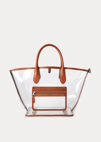 Ralph Lauren Clear Medium Bellport Tote Hnědé | 7aQLMC5Z