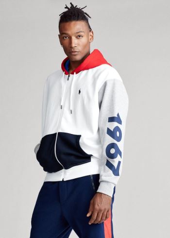 Ralph Lauren Color-Blocked Logo Hoodie Bílé Viacfarebný | DELzb5sM