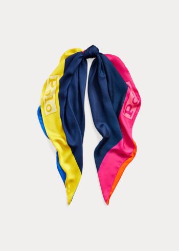 Ralph Lauren Color-Blocked Scarf Tmavě Blankyt Viacfarebný | IiaJ6xGj