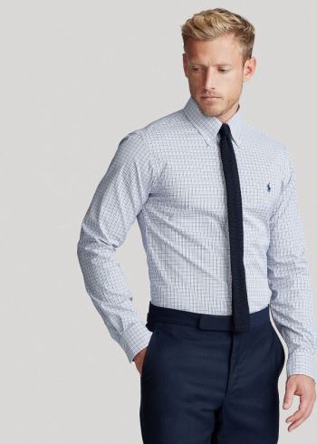 Ralph Lauren Custom Fit Checked Shirt Růžové Královská Modrá Blankyt Viacfarebný | GsefVxd1