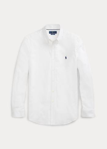 Ralph Lauren Custom Fit Performance Shirt Bílé | kPRGPgLt