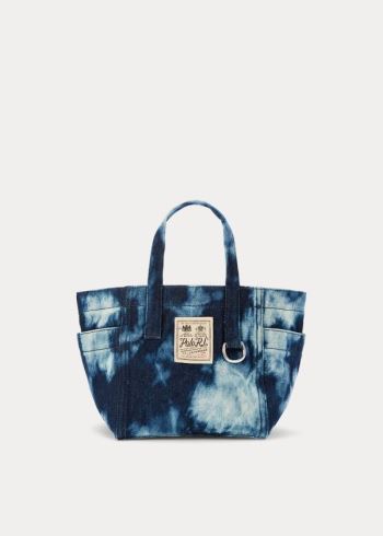 Ralph Lauren Denim Tie-Dye Mini Tote Bag Indigo Viacfarebný | ltaiDfXo