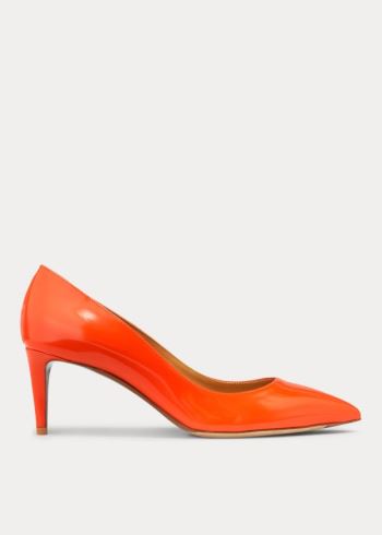 Ralph Lauren Dinah Lakovaná Calfskin Pump Oranžové | ZJZxk3Or