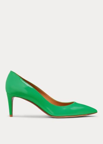 Ralph Lauren Dinah Lakovaná Calfskin Pump Zelene | kTuxLScq