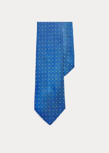 Ralph Lauren Dot Silk Repp Narrow Tie Blankyt Bílé | 5P8pvmqo