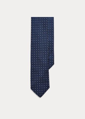 Ralph Lauren Dot Silk Repp Narrow Tie Tmavě Blankyt Bílé | wAr8ZVit