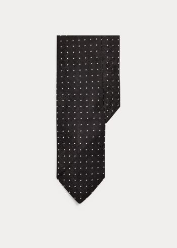 Ralph Lauren Dot Silk Repp Narrow Tie Černé Bílé | P9IEGaWh