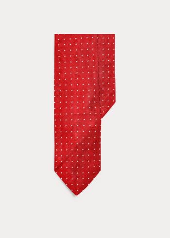 Ralph Lauren Dot Silk Repp Narrow Tie Červené Bílé | Zu5a5A9V