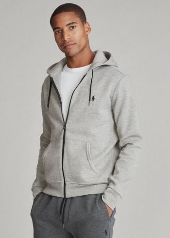 Ralph Lauren Double-Knit Full-Zip Hoodie Šedé | K6rEVoZH