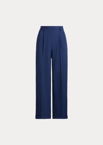 Ralph Lauren Duval Stretch Wool Crepe Pant Tmavě Blankyt | AtCeAIg3