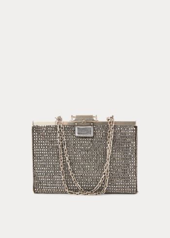 Ralph Lauren Embellished Evening Pouch Stříbrné Černé | CiNCdmh9