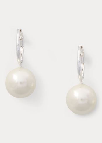 Ralph Lauren Faux-Pearl Drop Earrings Krém | wbfOQtTt