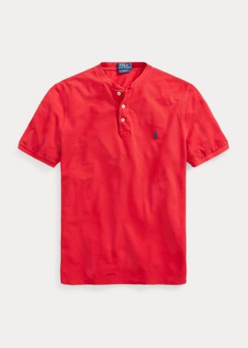 Ralph Lauren Featherweight Mesh Henley Červené | 3FutWQ5s