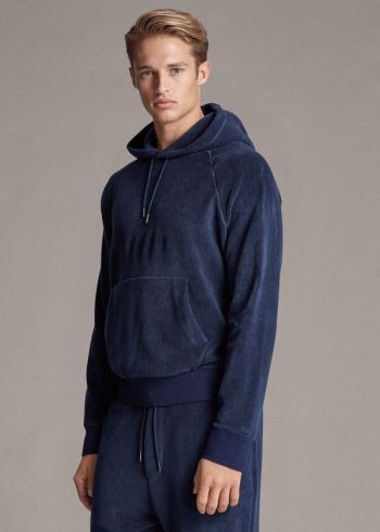 Ralph Lauren Fleece Hoodie Tmavě Blankyt | 2TOKWxlK