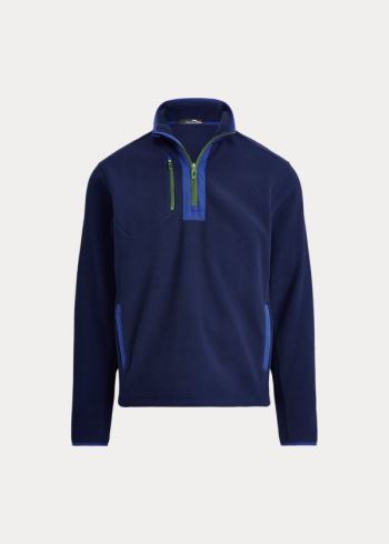 Ralph Lauren Fleece Quarter-Zip Pullover Tmavě Blankyt | qu0QwokS