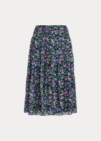 Ralph Lauren Floral Tiered Peasant Skirt Černé Viacfarebný | 8fx1V2qF