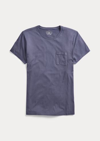 Ralph Lauren Garment-Dyed Pocket T-Shirt Tmavě Blankyt | LK9IJGgB