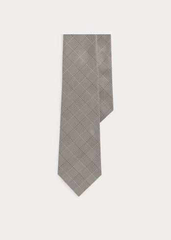 Ralph Lauren Glen Plaid Silk Tie Černé Krém | EjGYN5a9