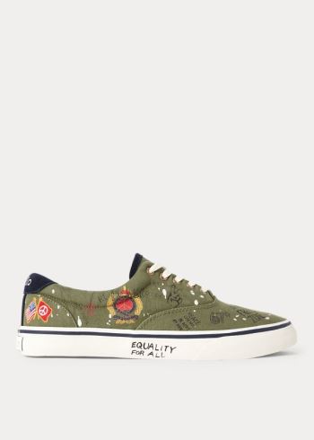 Ralph Lauren Graffiti Thorton Sneakers Zelene Viacfarebný | OQgzQaKT