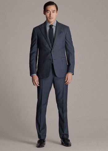 Ralph Lauren Gregory Glen Plaid Wool Suit Tmavě Blankyt Černé | j7t6SWbd