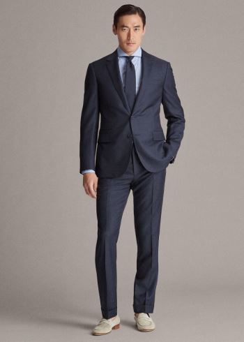 Ralph Lauren Gregory Handmade Wool Suit Tmavě Blankyt | 2ZKGBCNq